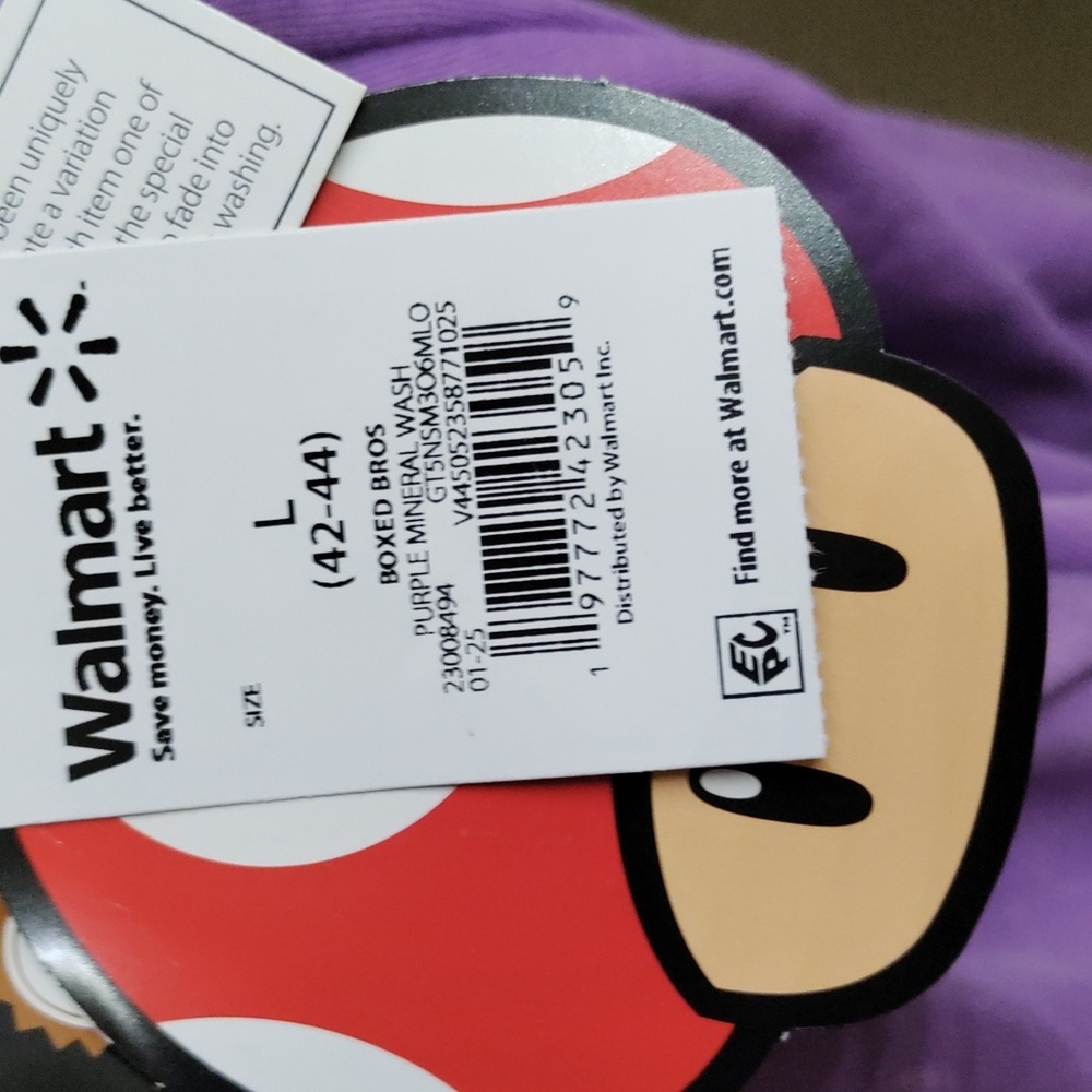 💜Nintendo Super Mario Purple Mineral Wash Hoodie - Picture 6 of 6